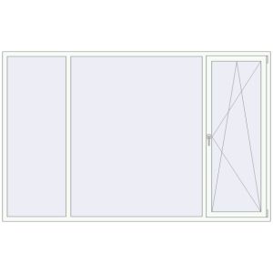 Buy Tilt-and-Turn 2845x1800 mm KORSA ENERGY-SAVING REHAU SYNEGO MD