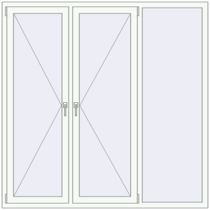 Buy Tilt-and-Turn 1800x1800 mm KORSA ENERGY-SAVING REHAU SYNEGO MD