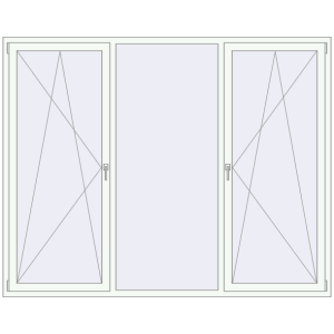 Buy Tilt-and-Turn 2400x1900 mm KORSA OPTIMUM REHAU EURO 70