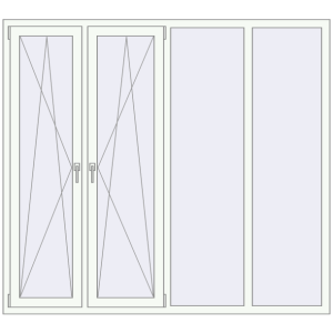 Buy Tilt-and-Turn 2000x1800 mm KORSA BRILLANT DESIGN WALNUT external
