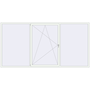 Buy Tilt-and-Turn 3560x1800 mm REHAU ENERGY-SAVING SYNEGO MD RAL 9016 Traffic white two-sided