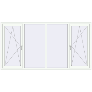 Cumpără Ferestre 2400x1260 mm BASE REHAU EURO 60