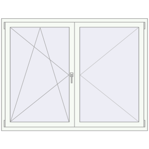 Buy Tilt-and-Turn 1720x1305 mm KORSA OPTIMUM REHAU EURO 70 RAL 9016 Traffic white two-sided