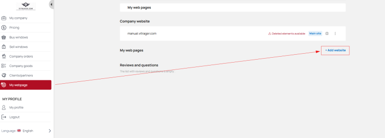 Add website