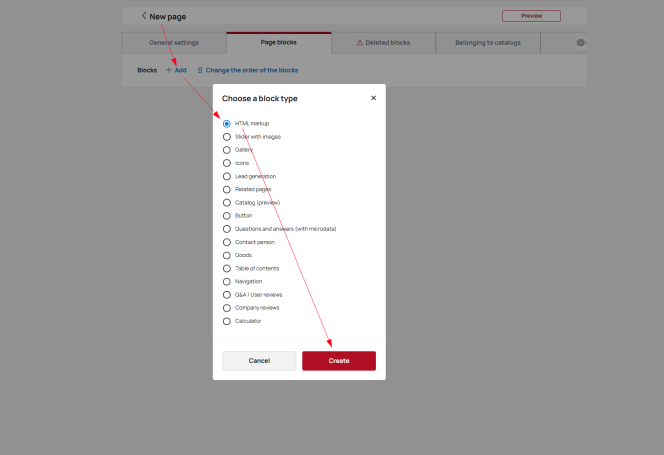 Select HTML markup