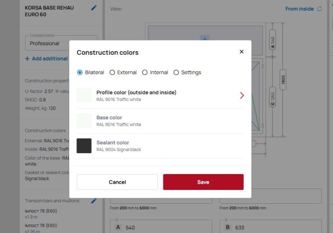 Modal window