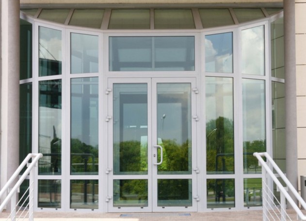 Aluminum entrance exterior doors