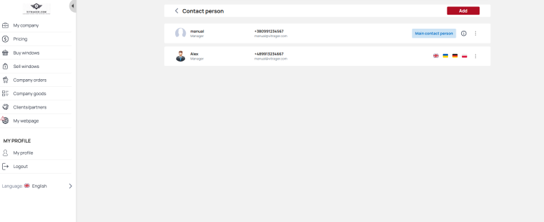 Contact person