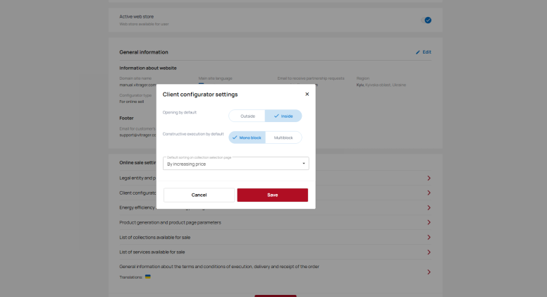 Client configurator