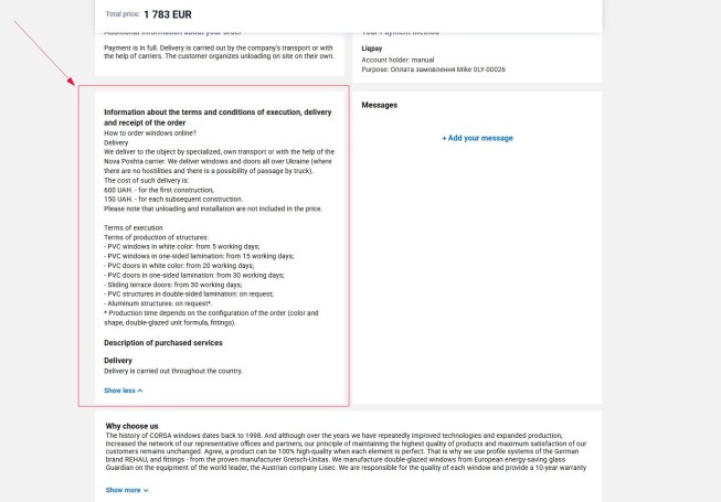 Information about conditions