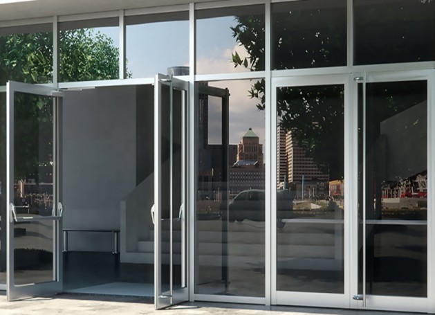 Aluminum doors