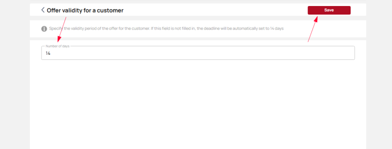 Offer validity for a customer