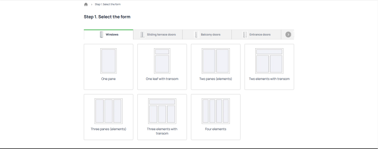 Client configurator view