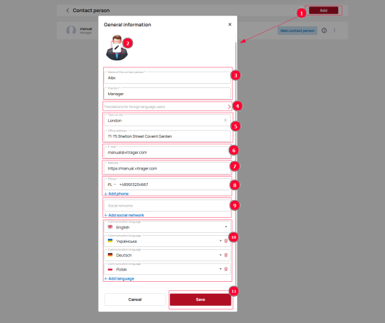 Contact person