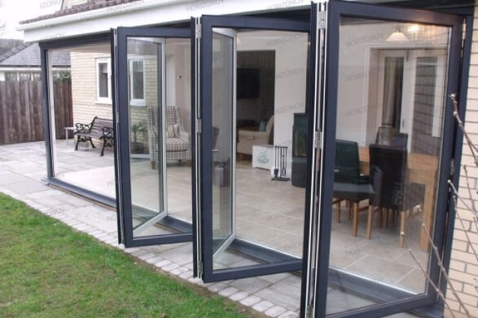 Plastic sliding door