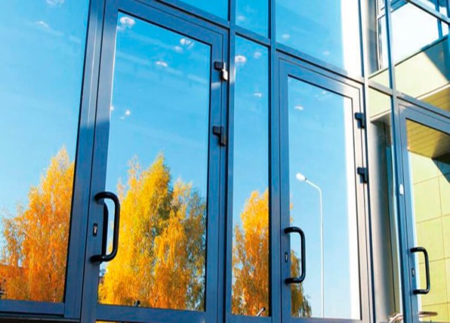 Aluminum doors for the office