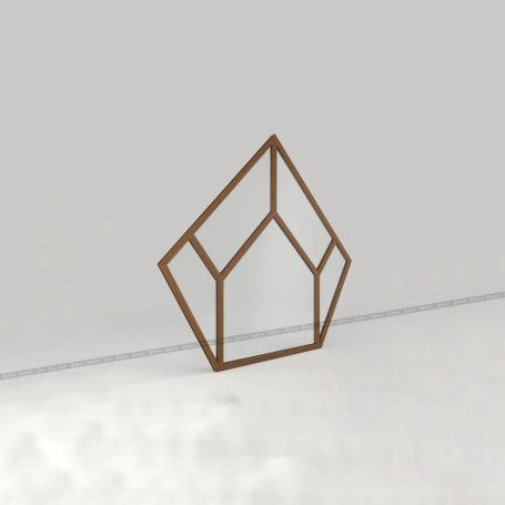 Polygonal plastic window in an apartment