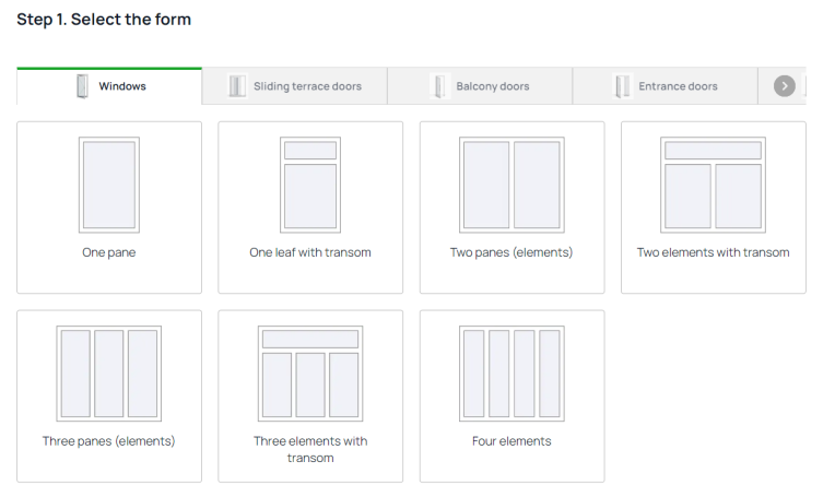 calculation of the cost of windows - selection of the window shape
