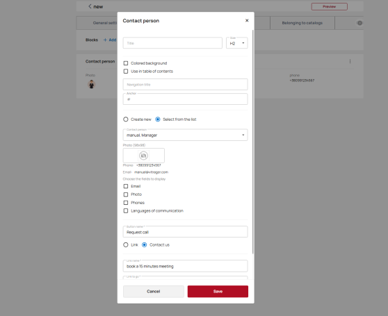 Contact person