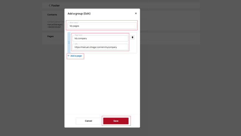 Add pages