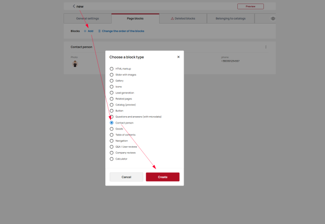 Contact person