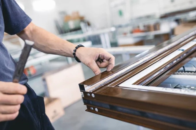 Farbpalette für die Lackierung von Aluminium fenster