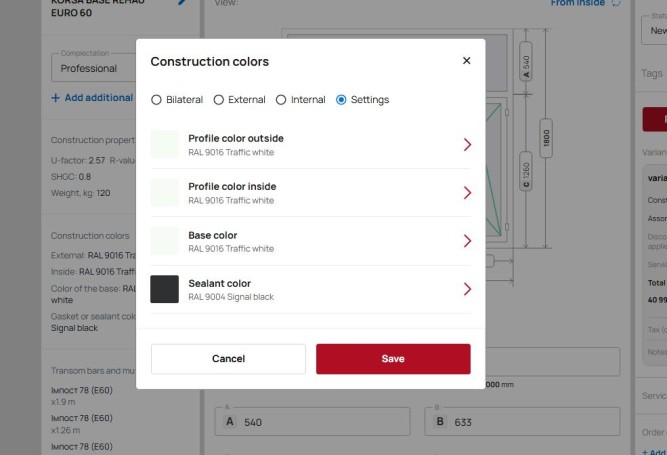 Modal window