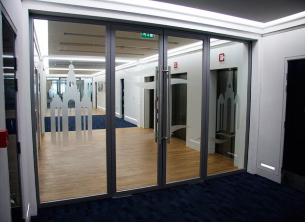 Interior aluminum doors