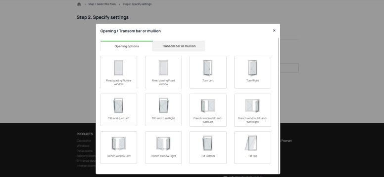 Client configurator view