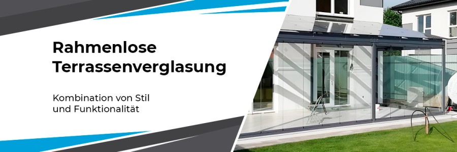 Rahmenlose Terrassenver glasung   Gutefensterkaufen