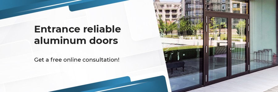 front entrance aluminium doors