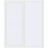 Pricing Sliding patio doors 1850x2225 mm PATIO DOOR REHAU SYNEGO RAL 9016 Traffic white two-sided