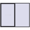 Pricing Sliding patio doors 2800x2300 mm REHAU SYNEGO SLIDE BLACK_ULTI-MATT two-sided