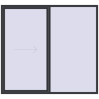 Pricing Sliding patio doors 2400x2200 mm REHAU GENEO HST ANTHRACITE_GREY_STRUKTURAL two-sided