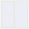 Pricing Sliding patio doors 2100x2170 mm REHAU GENEO HST RAL 9016 Traffic white two-sided