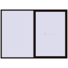 Pricing Sliding patio doors 3000x2200 mm PATIO DOOR REHAU BRILLANT DESIGN BLACK_BROWN external