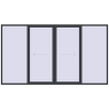 Pricing Sliding patio doors 3800x2135 mm PATIO DOOR REHAU BRILLANT DESIGN ANTHRACITE_GREY_STRUKTURAL external