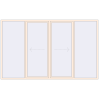 Pricing Sliding patio doors 3600x2200 mm PATIO DOOR REHAU BRILLANT DESIGN CREAME_WHITE_50L-2 two-sided