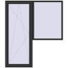 Pricing Balcony doors 1900x2200 mm BALCONY DOOR REHAU EURO 70 BLACK_STRUCTURAL two-sided