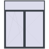 Pricing Balcony doors 2500x2950 mm BALCONY DOOR REHAU EURO 60 ANTHRACITE_GREY_STRUKTURAL two-sided