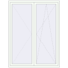 Pricing Balcony doors 1600x2100 mm BALCONY DOOR REHAU SYNEGO RAL 9016 Traffic white two-sided