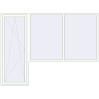 Pricing Balcony doors 2800x2100 mm BALCONY DOOR REHAU EURO 70 RAL 9016 Traffic white two-sided