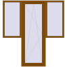 Pricing Balcony doors 1980x2130 mm BALCONY DOOR REHAU SYNEGO GOLDEN OAK two-sided