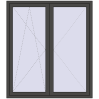 Pricing Balcony doors 1580x1790 mm BALCONY DOOR REHAU EURO 70 BASALT_GREY two-sided