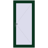 Pricing Entrance doors 1000x2200 mm DOOR KORSA OPTIMUM REHAU BRILLANT MOSS_GREEN two-sided