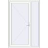 Pricing Entrance doors 1400x2100 mm DOOR KORSA OPTIMUM REHAU BRILLANT RAL 9016 Traffic white two-sided