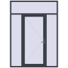 Pricing Entrance doors 1800x2500 mm DOOR KORSA OPTIMUM REHAU BRILLANT ANTHRACITE_GREY_STRUKTURAL two-sided