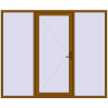 Pricing Entrance doors 2600x2150 mm DOOR KORSA ENERGY-SAVING REHAU SYNEGO GOLDEN OAK two-sided
