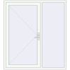 Pricing Entrance doors 1700x1870 mm DOOR KORSA OPTIMUM REHAU BRILLANT RAL 9016 Traffic white two-sided