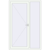 Tarification Portes d'entrée 1400x2150 mm BASE (REHAU Т118/60) opens to the outside